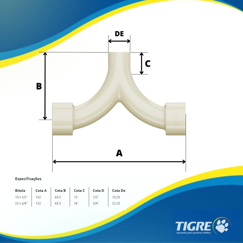 Kit 5 Tê Aquatherm Misturador C/ Transposição Cpvc Bege Condução Água Quente 3/4 Polegadas - 5