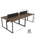 Ver imagem 3 de Estação de Trabalho Mesa Plataforma Industrial 4 Lugares Office