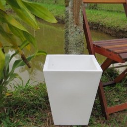Vaso Planta 35x30 Trapézio Liso Polietileno - BRANCO 006 - 2