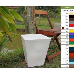 Vaso Planta 35x30 Trapézio Liso Polietileno - BRANCO 006 - 1