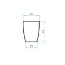 Ver imagem 2 de Kit Vaso Planta + Prato Rodízio 45x35 Moderno Trapézio Polietileno - Bege Castanha 012