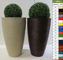 Ver imagem 3 de Kit 2 Vaso Planta 65x40 Oval Moderno Polietileno - CORES VARIADAS