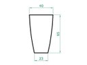 Ver imagem 5 de Kit 2 Vaso Planta 65x40 Oval Moderno Polietileno - AREIA 001