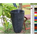 Ver imagem 2 de Kit 2 Vaso Planta 65x40 Oval Moderno Polietileno - PRETO 002