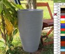 Ver imagem 2 de Kit 2 Vaso Planta 65x40 Oval Moderno Polietileno - CINZA CIMENTO 004