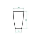 Ver imagem 4 de Kit 2 Vaso Planta 65x40 Oval Moderno Polietileno - CINZA CIMENTO 004