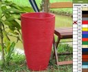 Ver imagem 2 de Kit 2 Vaso Planta 65x40 Oval Moderno Polietileno - VERMELHO PAU BRASIL 005