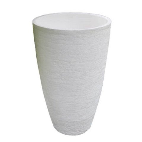 Kit 2 Vaso Planta 65x40 Oval Moderno Polietileno - BRANCO 006