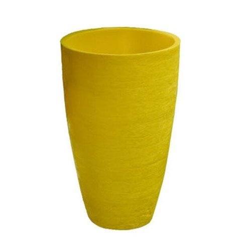 Kit 2 Vaso Planta 65x40 Oval Moderno Polietileno - AMARELO GIRASSOL 007