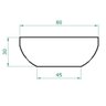 Vaso Planta 80x30 Bacia Polietileno - CINZA CIMENTO 004 - 4