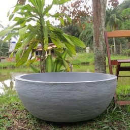 Vaso Planta 80x30 Bacia Polietileno - CINZA CIMENTO 004 - 2