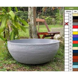 Vaso Planta 80x30 Bacia Polietileno - CINZA CIMENTO 004 - 1