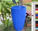 Ver imagem 2 de Kit 2 Vaso Planta 65x40 Oval Moderno Polietileno - AZUL ARARA 009