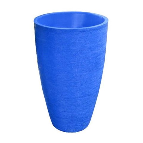 Kit 2 Vaso Planta 65x40 Oval Moderno Polietileno - AZUL ARARA 009