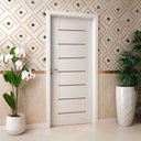 Ver imagem 1 de Kit Porta de Madeira 215x77cm Batente 11cm Cristal Primer com Guarnição Uniportas Abertura Esquerda