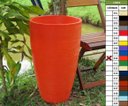 Ver imagem 2 de Kit 2 Vaso Planta 65x40 Oval Moderno Polietileno - LARANJA SUNSET 010