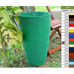 Kit 2 Vaso Planta 65x40 Oval Moderno Polietileno - VERDE BANDEIRA 011 - 2