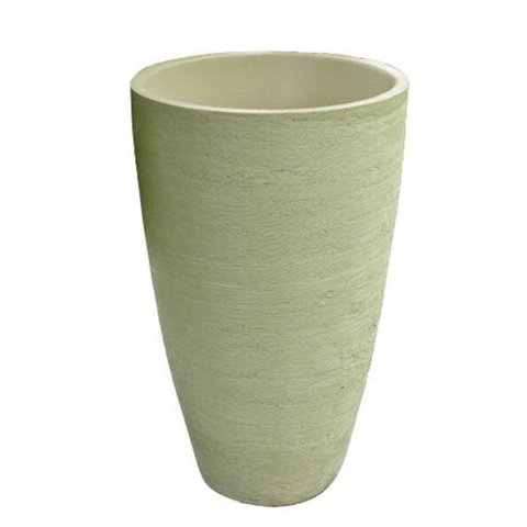 Kit 2 Vaso Planta 65x40 Oval Moderno Polietileno - BEGE CASTANHA 012