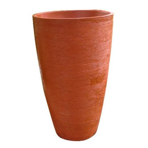 Kit 2 Vaso Planta 65x40 Oval Moderno Polietileno - TERRACOTA 016