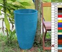 Ver imagem 1 de Kit 2 Vaso Planta 65x40 Oval Moderno Polietileno - AZUL TURQUESA 018
