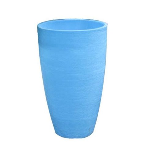 Kit 2 Vaso Planta 65x40 Oval Moderno Polietileno - AZUL BEBE 019