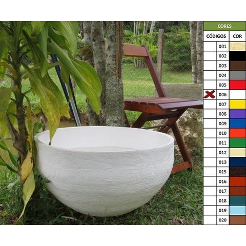 Kit 2 Vaso Planta 60x30 Bacia Polietileno - BRANCO 006