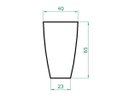 Ver imagem 5 de Kit Vaso Planta + Prato Rodízio 65x40 Oval Moderno Polietileno - Areia 001