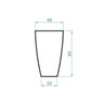 Kit Vaso Planta + Prato Rodízio 65x40 Oval Moderno Polietileno - Preto 002 - 3