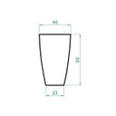 Ver imagem 3 de Kit Vaso Planta + Prato Rodízio 65x40 Oval Moderno Polietileno - Cinza Cimento 004