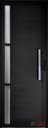 Ver imagem 1 de Porta de Aluminio Lambril Visor Lateral com Puxador Linha Premium:2,10 X 1,00/esquerda/preto