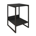 Ver imagem 3 de Mesa Cabeceira Industrial Preta Tókio Base Ferro Preto Cor: Preto