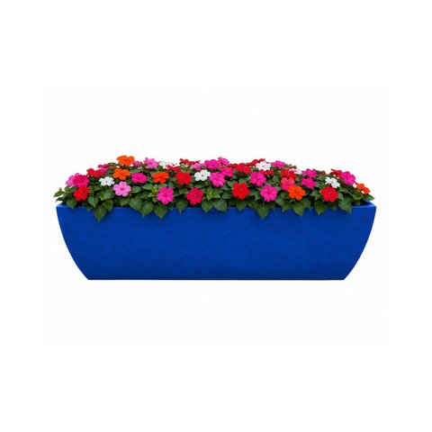 Vaso Planta 100x30 Jardineira Floreira Polietileno - Azul Arara 009