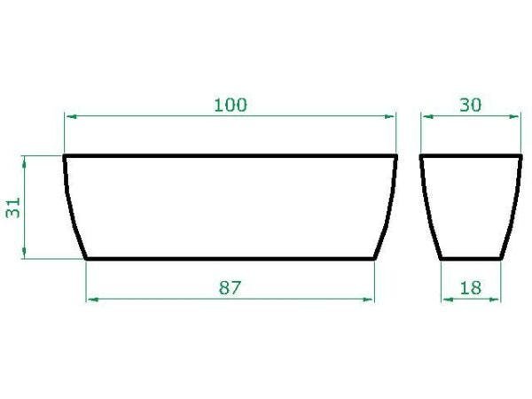 Vaso Planta 100x30 Jardineira Floreira Polietileno - TERRACOTA 016 - 4