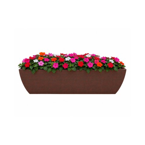 Vaso Planta 100x30 Jardineira Floreira Polietileno - Ferrugem 017