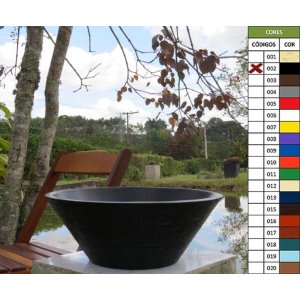 Vaso Planta 40x15 Bacia de Mesa Polietileno - PRETO 002
