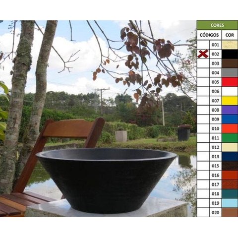 Vaso Planta 40x15 Bacia de Mesa Polietileno - PRETO 002