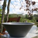 Ver imagem 2 de Vaso Planta 40x15 Bacia de Mesa Polietileno - CINZA CIMENTO 004