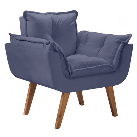Poltrona Opalla 1 Lugar Base Palito D Salla Azul Bic