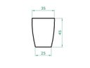 Ver imagem 5 de Vaso Planta 45x35 Moderno Trapézio Polietileno - BEGE CASTANHA 012