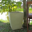 Ver imagem 3 de Vaso Planta 45x35 Moderno Trapézio Polietileno - BEGE CASTANHA 012