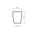 Ver imagem 5 de Vaso Planta 45x35 Moderno Trapézio Polietileno - AZUL ESCURO 013
