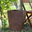 Ver imagem 3 de Vaso Planta 45x35 Moderno Trapézio Polietileno - FERRUGEM 017