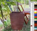 Ver imagem 2 de Vaso Planta 45x35 Moderno Trapézio Polietileno - FERRUGEM 017