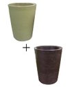 Ver imagem 1 de Kit 2 Vaso Planta 50x40 Redondo Cônico Polietileno - CORES VARIADAS