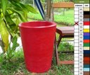 Ver imagem 1 de Kit 2 Vaso Planta 50x40 Redondo Cônico Polietileno - VERMELHO PAU BRASIL 005