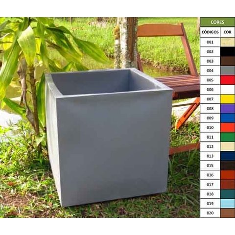 Vaso Planta 50x50 Quadrado Polietileno - AREIA 001