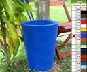 Ver imagem 1 de Kit 2 Vaso Planta 50x40 Redondo Cônico Polietileno - AZUL ARARA 009