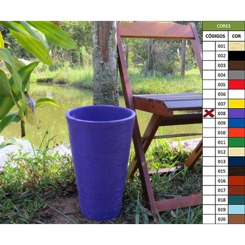 Vaso Planta 35x25 Redondo Cônico Polietileno - LILAS VIOLETA 008