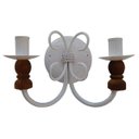 Ver imagem 1 de Linda Arandela de Madeira para Decoração Espaço Interno Vintage - Branco & Verniz