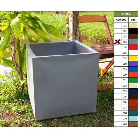 Vaso Planta 50x50 Quadrado Polietileno - CINZA CIMENTO 004